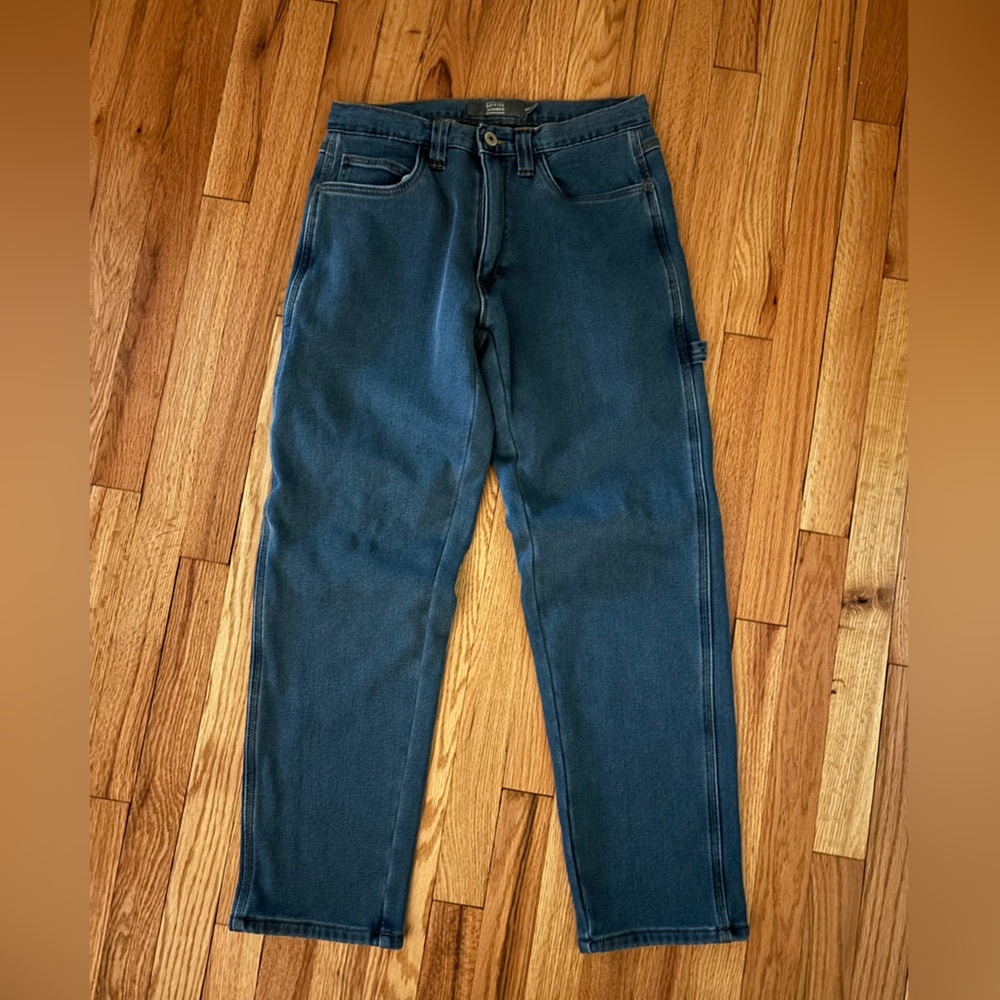Fleece Lined Men's Blue Jeans